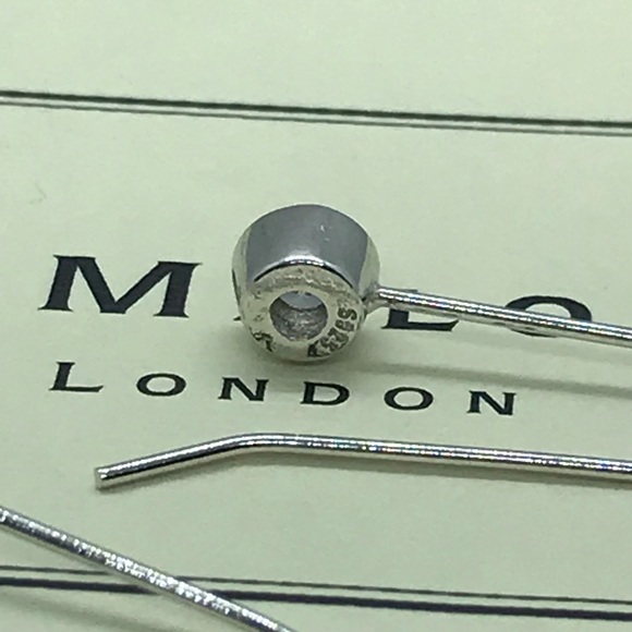 Sterling Silver 925 CZ Drop Earrings - Picture 4 of 5